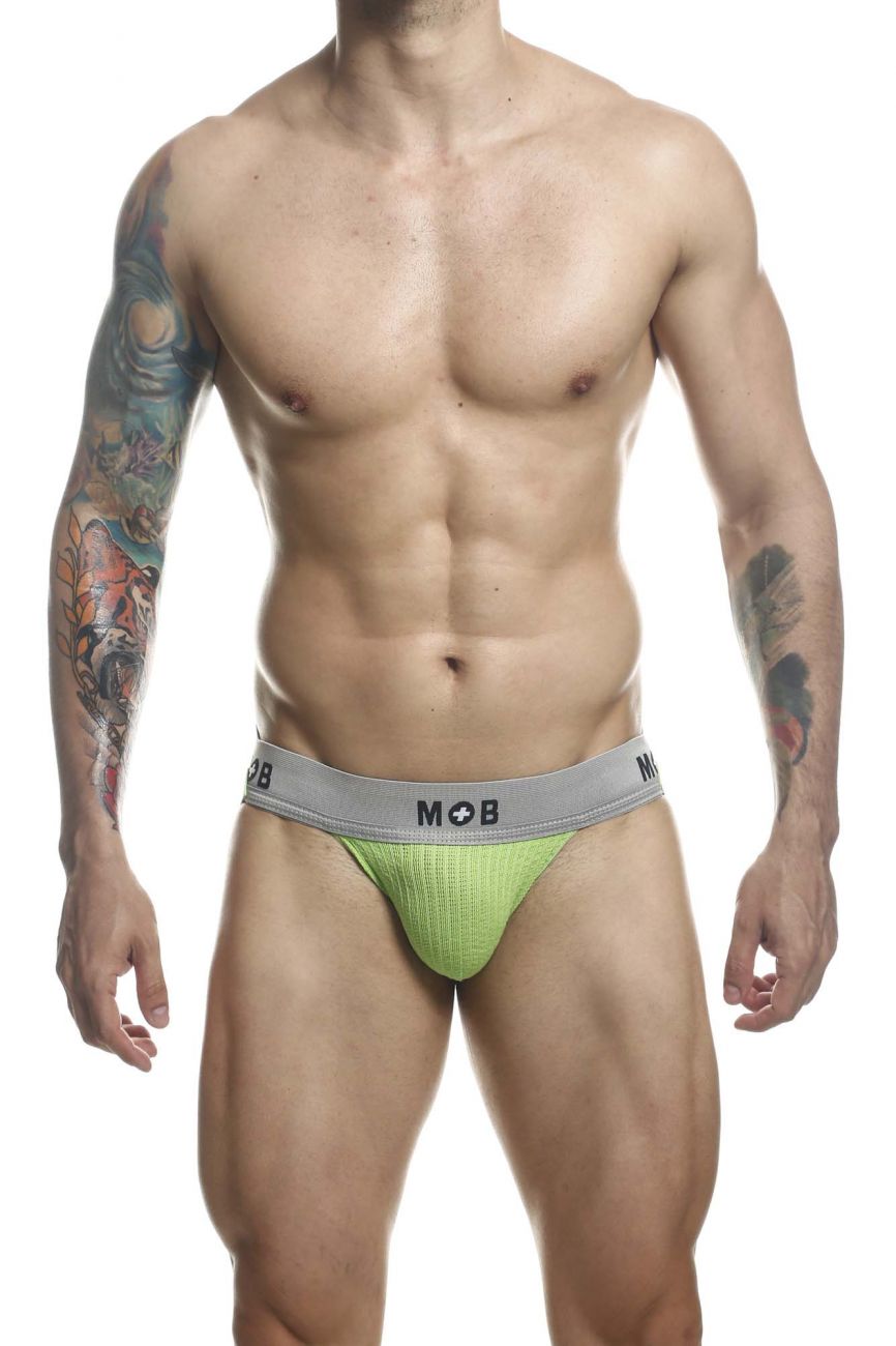 MaleBasics MBL107 MOB Classic Fetish Jock 3 Inches Jockstrap Color Green - DealByEthan.gay loves MaleBasics