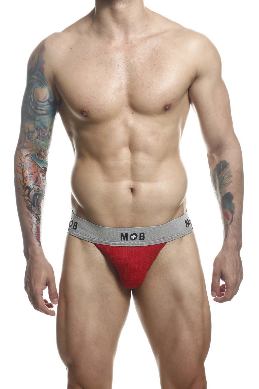 MaleBasics MBL107 MOB Classic Fetish Jock 3 Inches Jockstrap Color Red - DealByEthan.gay loves MaleBasics