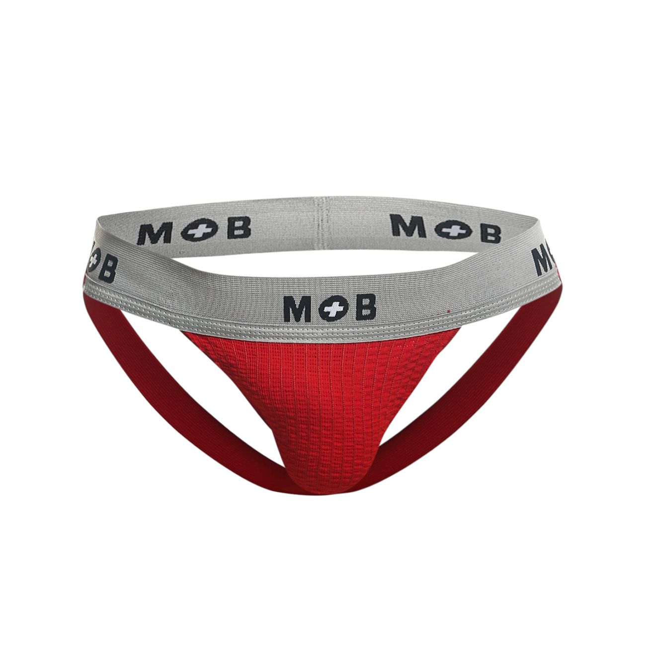 MaleBasics MBL107 MOB Classic Fetish Jock 3 Inches Jockstrap Color Red - DealByEthan.gay loves MaleBasics