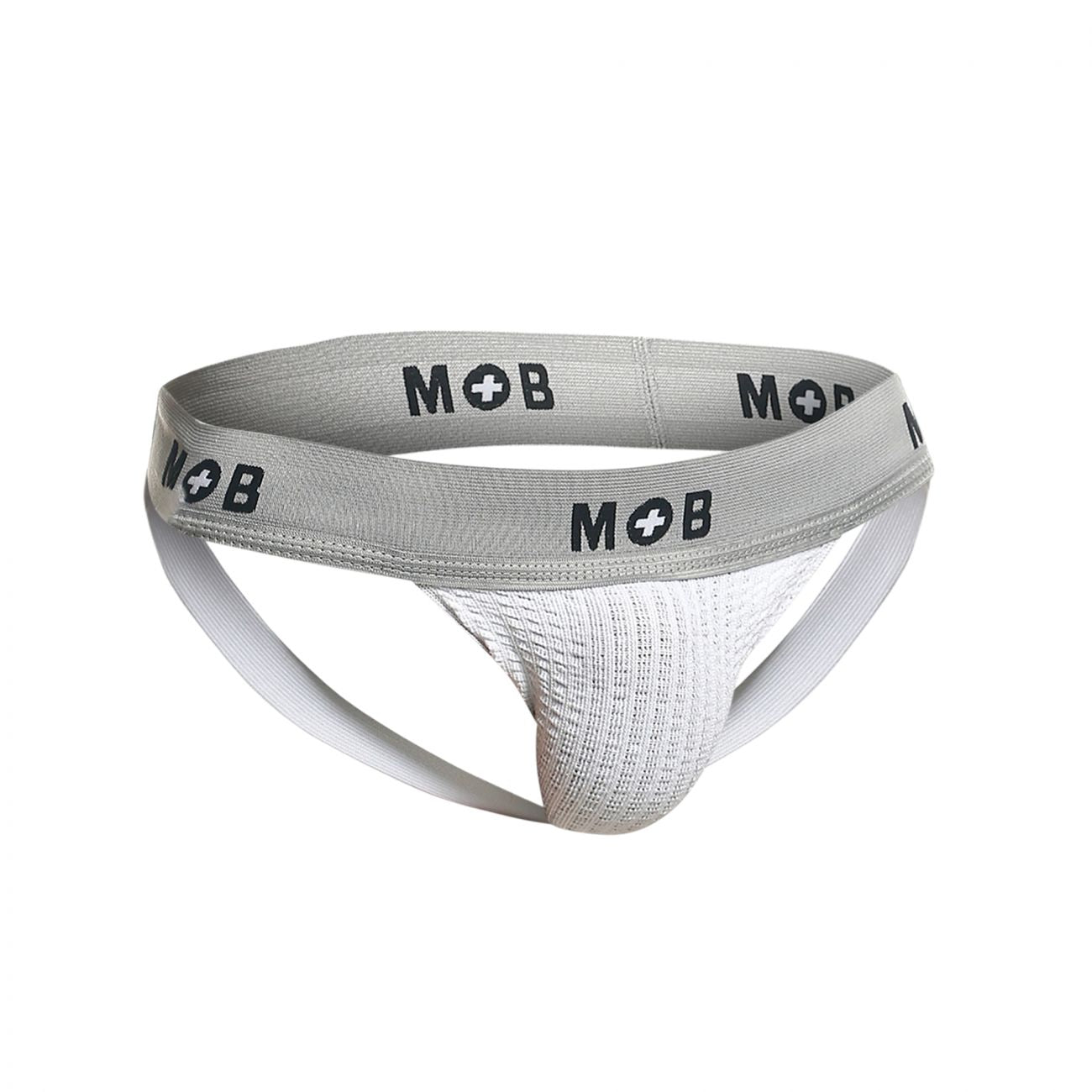 MaleBasics MBL107 MOB Classic Fetish Jock 3 Inches Jockstrap Color White - DealByEthan.gay loves MaleBasics