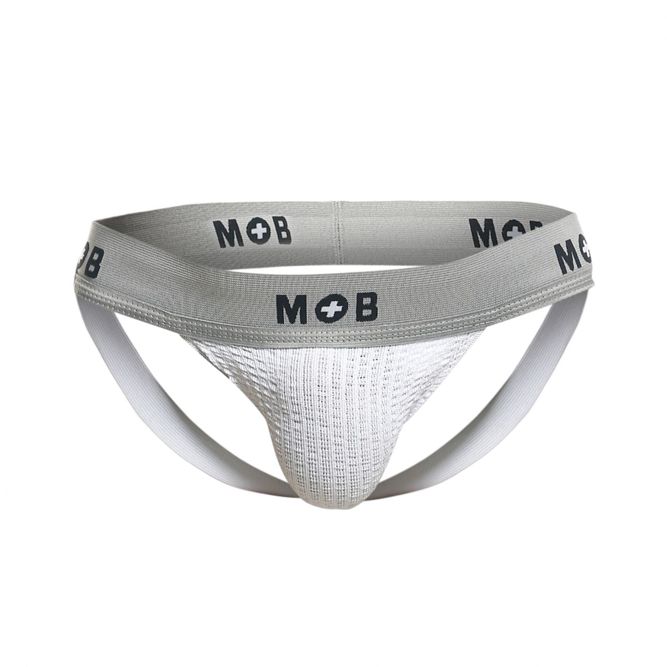 MaleBasics MBL107 MOB Classic Fetish Jock 3 Inches Jockstrap Color White - DealByEthan.gay loves MaleBasics
