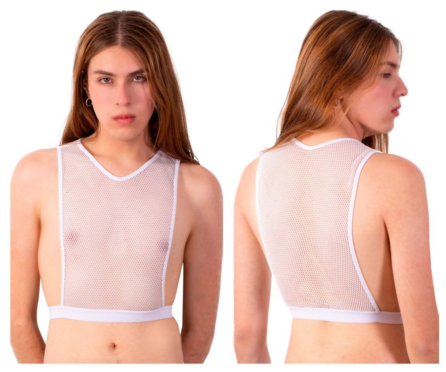 PLURAL PL007 Crop Top Color White - DealByEthan.gay loves PLURAL