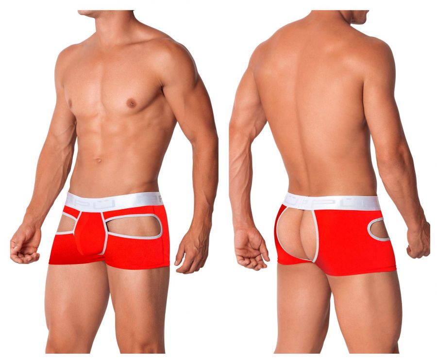 PPU 2104 Open Back Trunks Color Red - DealByEthan.gay loves PPU