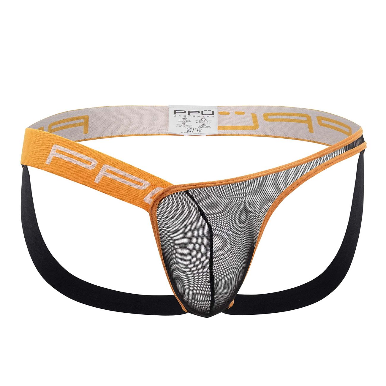 PPU 2308 One Side Mesh Jockstrap Color Orange - DealByEthan.gay loves PPU