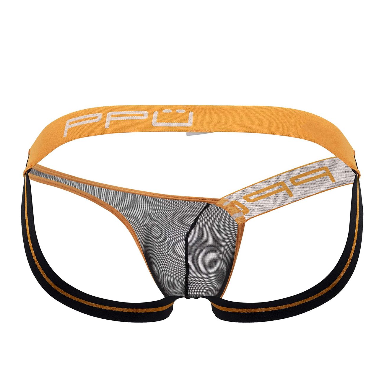 PPU 2308 One Side Mesh Jockstrap Color Orange - DealByEthan.gay loves PPU