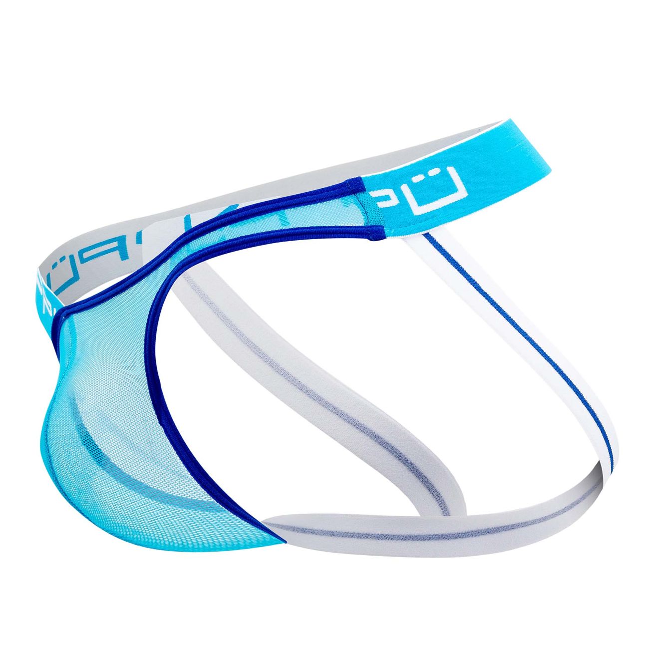 PPU 2308 One Side Mesh Jockstrap Color Turquoise - DealByEthan.gay loves PPU