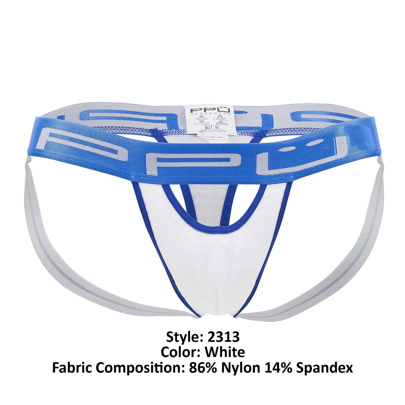 PPU 2313 Peek-a-boo Jockstrap Color White - DealByEthan.gay loves PPU