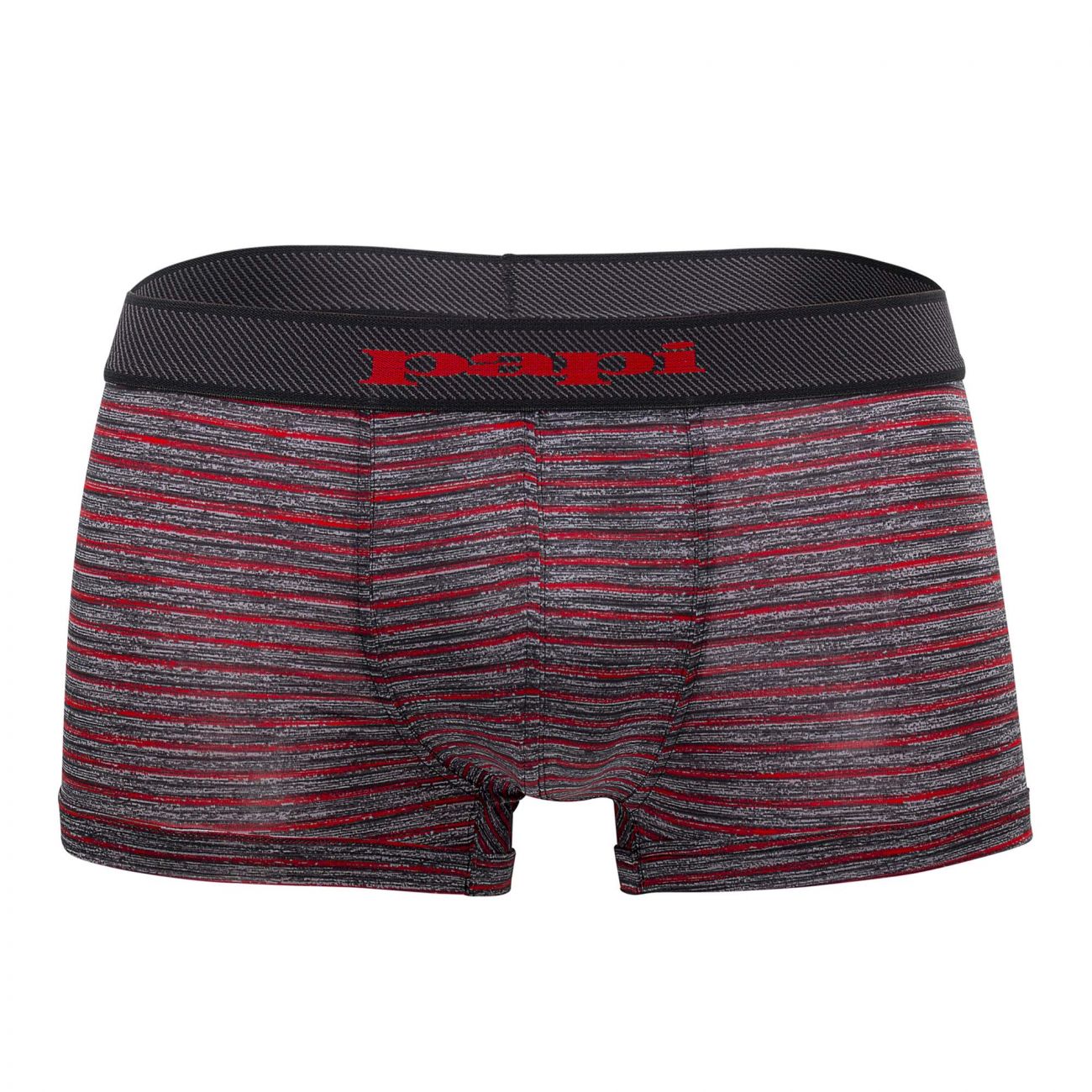 Papi 626183-982 Cool2 2PK Solid-Print Brazilian Trunks Color Black-Red - DealByEthan.gay loves Papi