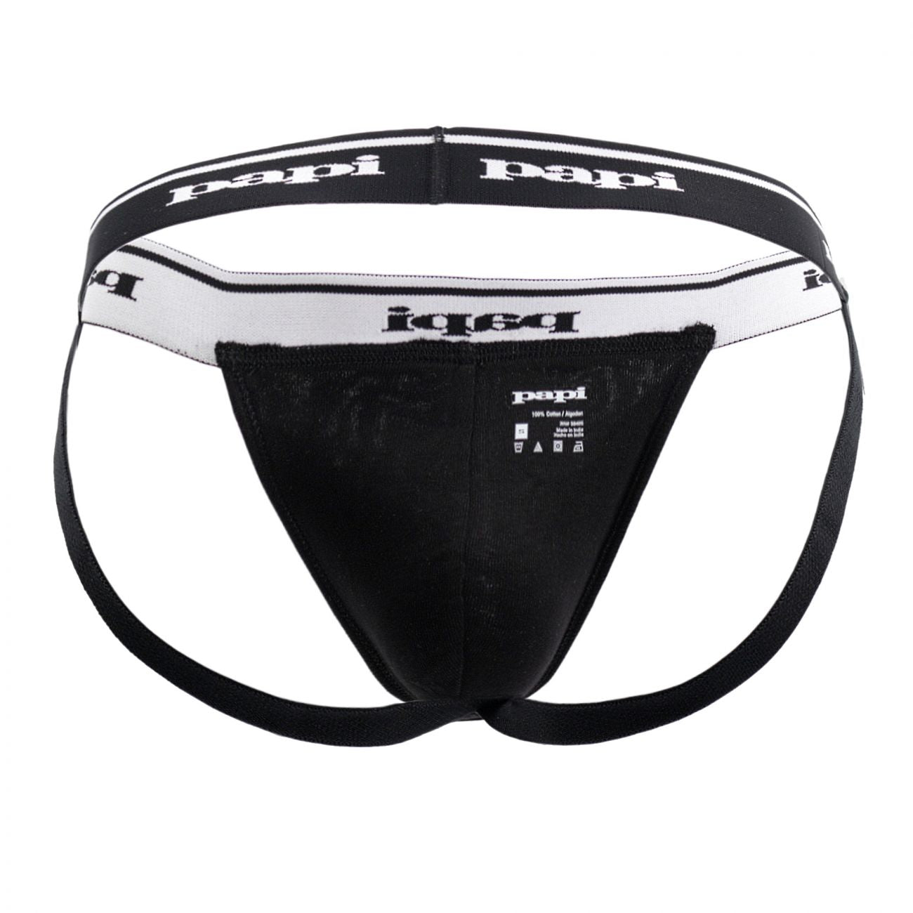 Papi 705910-001 3PK 1X1 Rib Jockstrap Color Black - DealByEthan.gay loves Papi