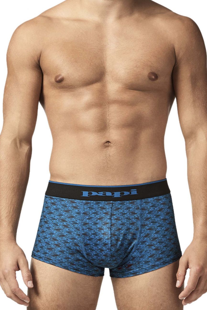 Papi UMPA048 2PK Microflex Brazilian Trunks Color Teal-Graphic - DealByEthan.gay loves Papi