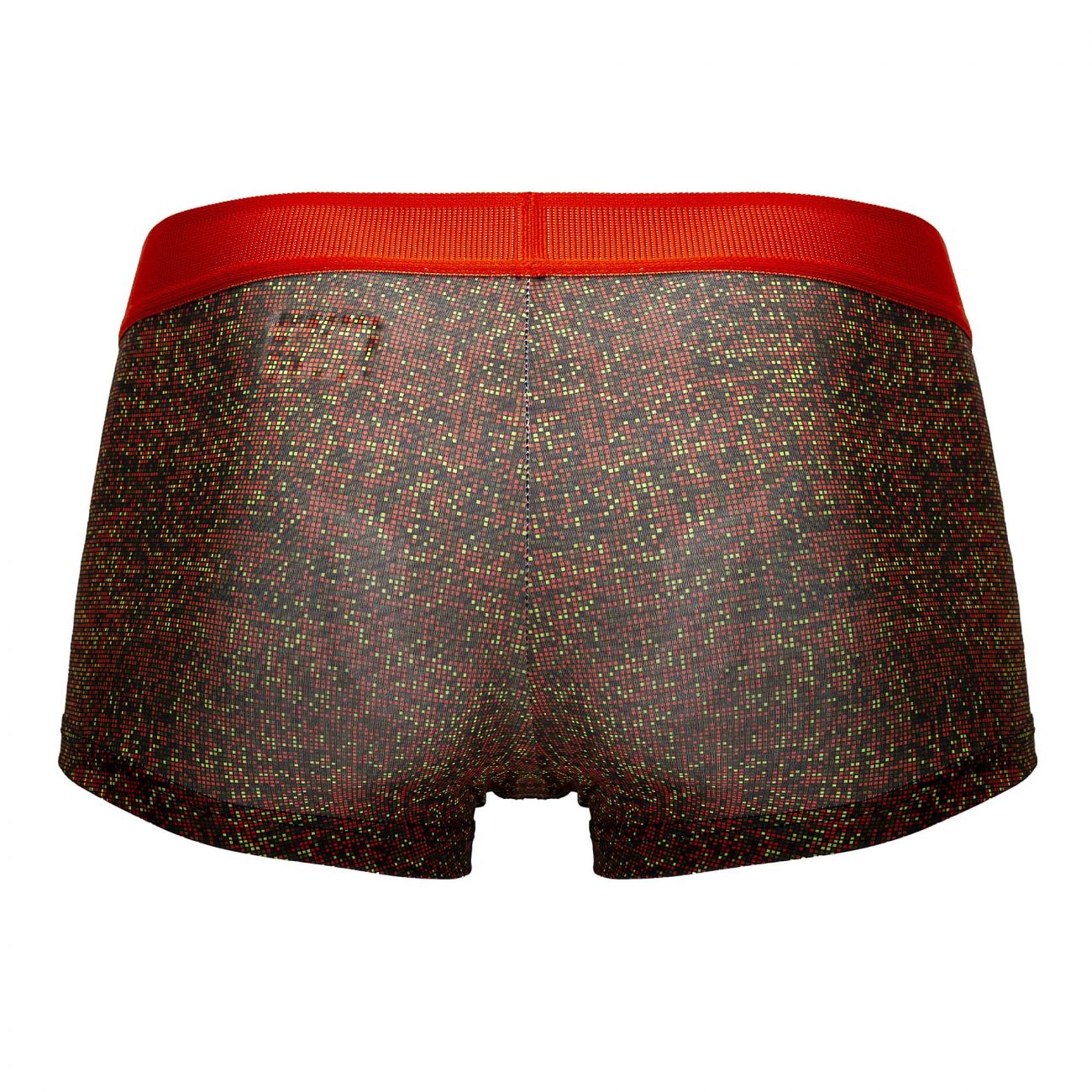 Papi UMPA050 Fashion Microflex Brazilian Trunks Color Orange Pixel Print - DealByEthan.gay loves Papi