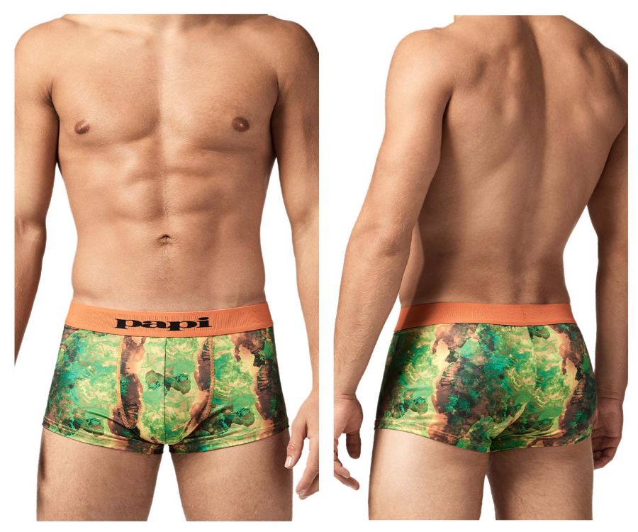 Papi UMPA050 Fashion Microflex Brazilian Trunks Color Sunrise Multi Print - DealByEthan.gay loves Papi