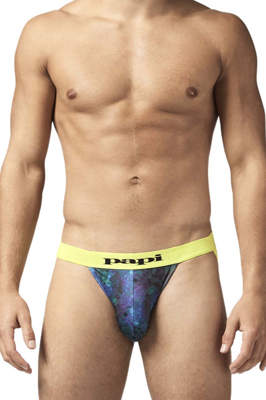 Papi UMPA051 Fashion Microflex Brazilian Jockstrap Color Ocean Multi Print - DealByEthan.gay loves Papi
