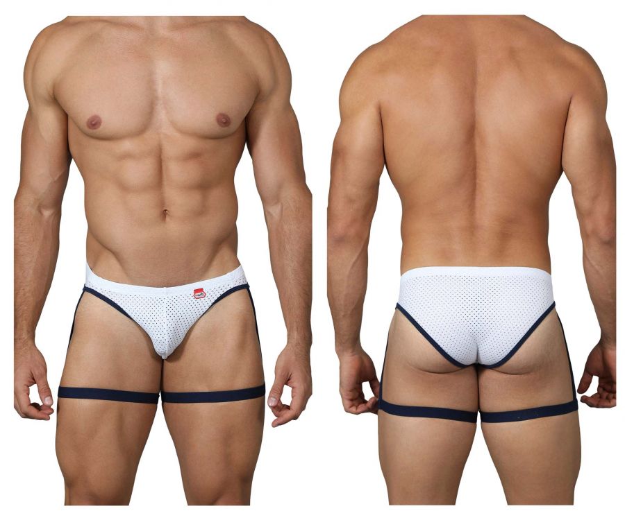 Pikante PIK 0217 Adventures Garter Briefs Color White - DealByEthan.gay loves Pikante