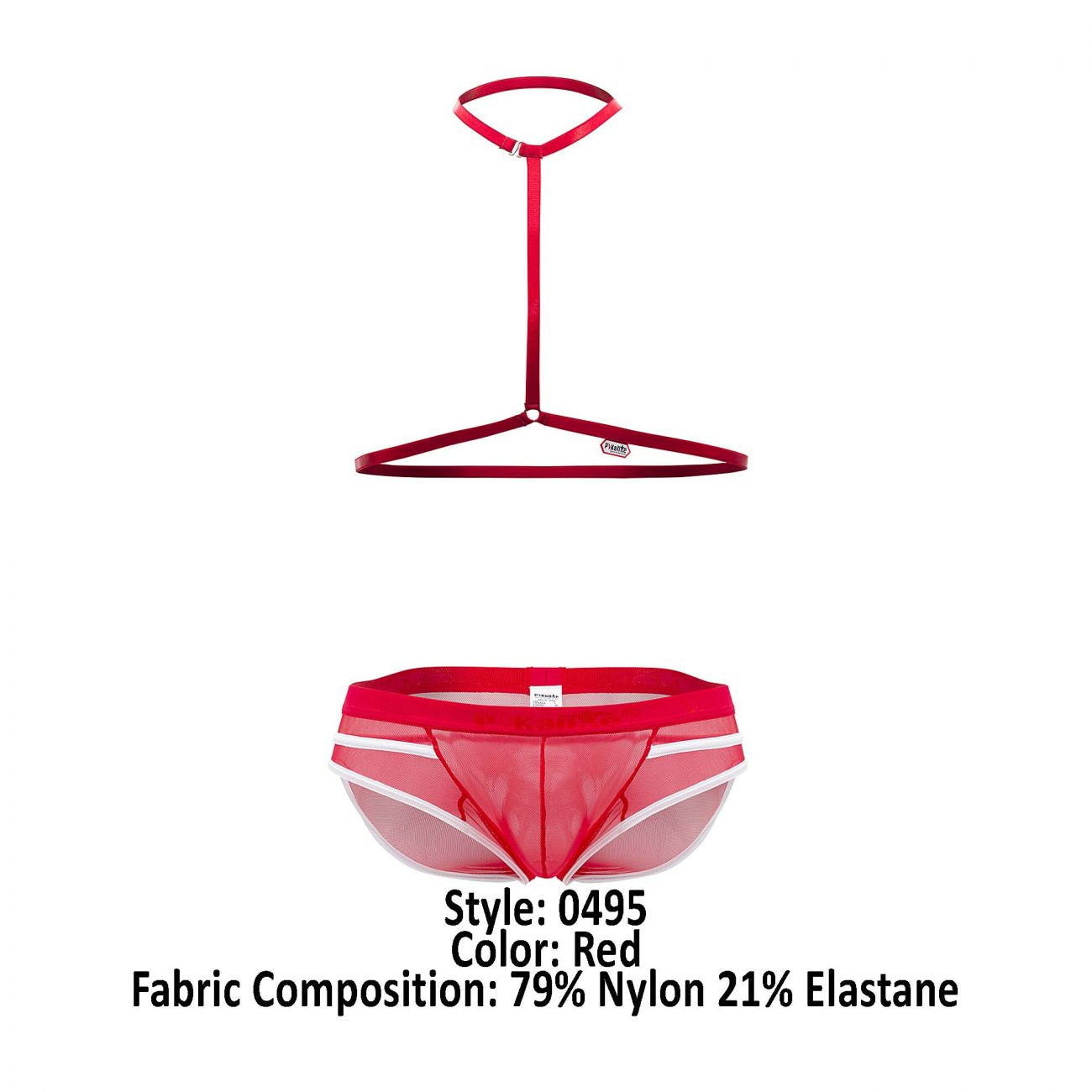 Pikante PIK 0495 Hot Harness Briefs Color Red - DealByEthan.gay loves Pikante