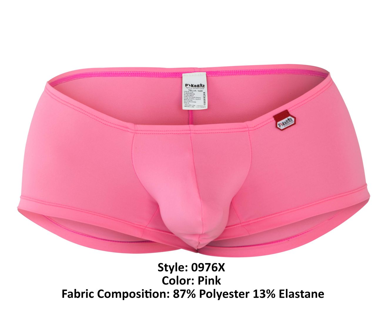 Pikante PIK 0976X Angola Trunks Color Pink - DealByEthan.gay loves Pikante