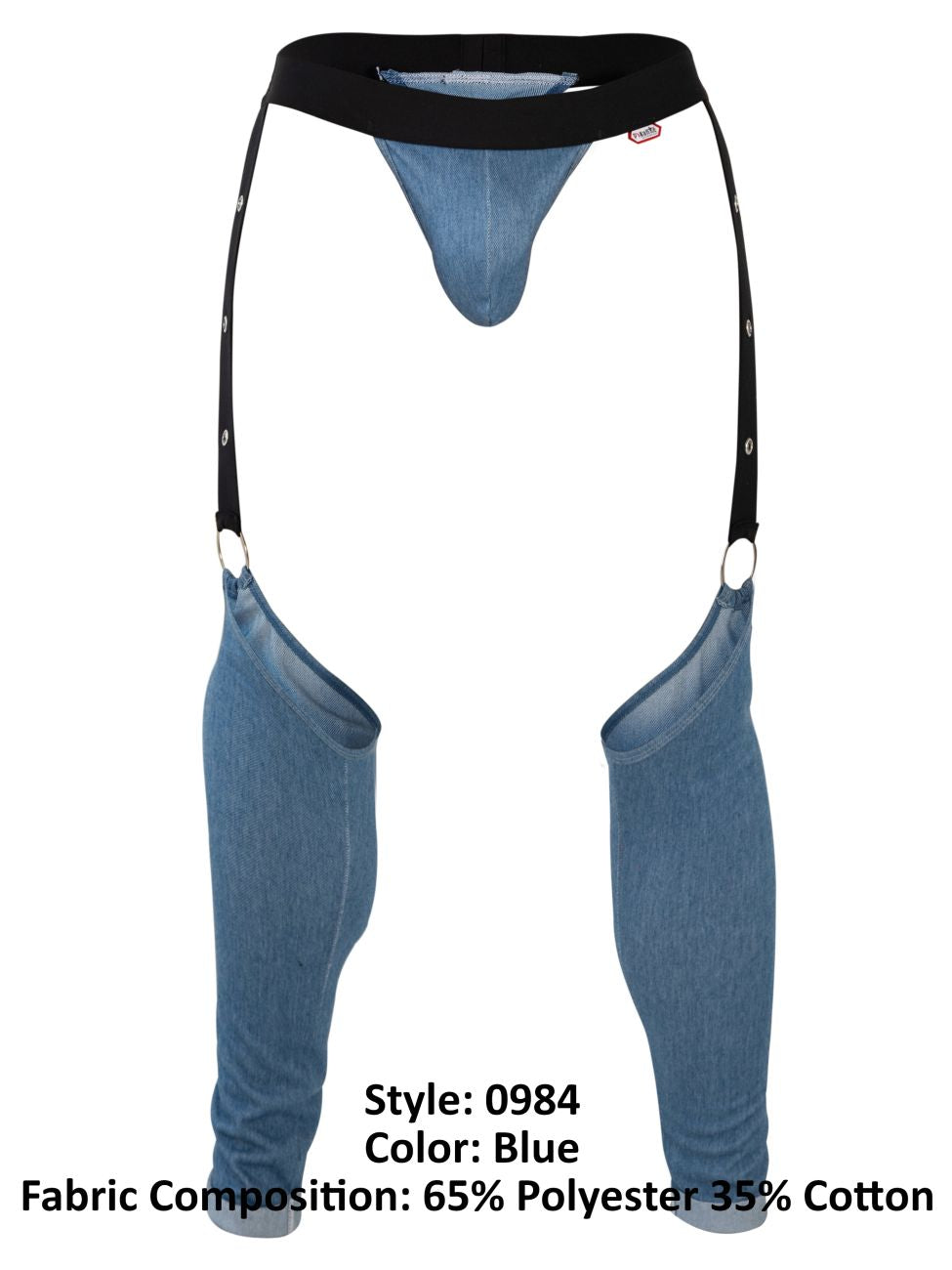 Pikante PIK 0984 Argel Garter Thongs Color Blue - DealByEthan.gay loves Pikante