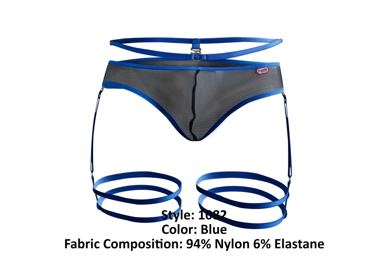 Pikante PIK 1082 Lujueria Garter Thongs Color Blue - DealByEthan.gay loves Pikante