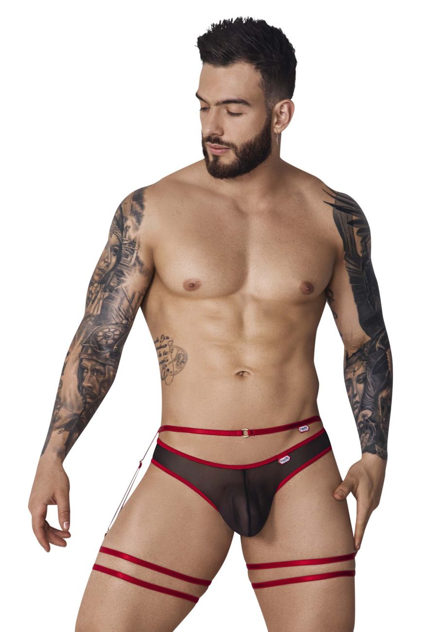 Pikante PIK 1082 Lujueria Garter Thongs Color Red - DealByEthan.gay loves Pikante