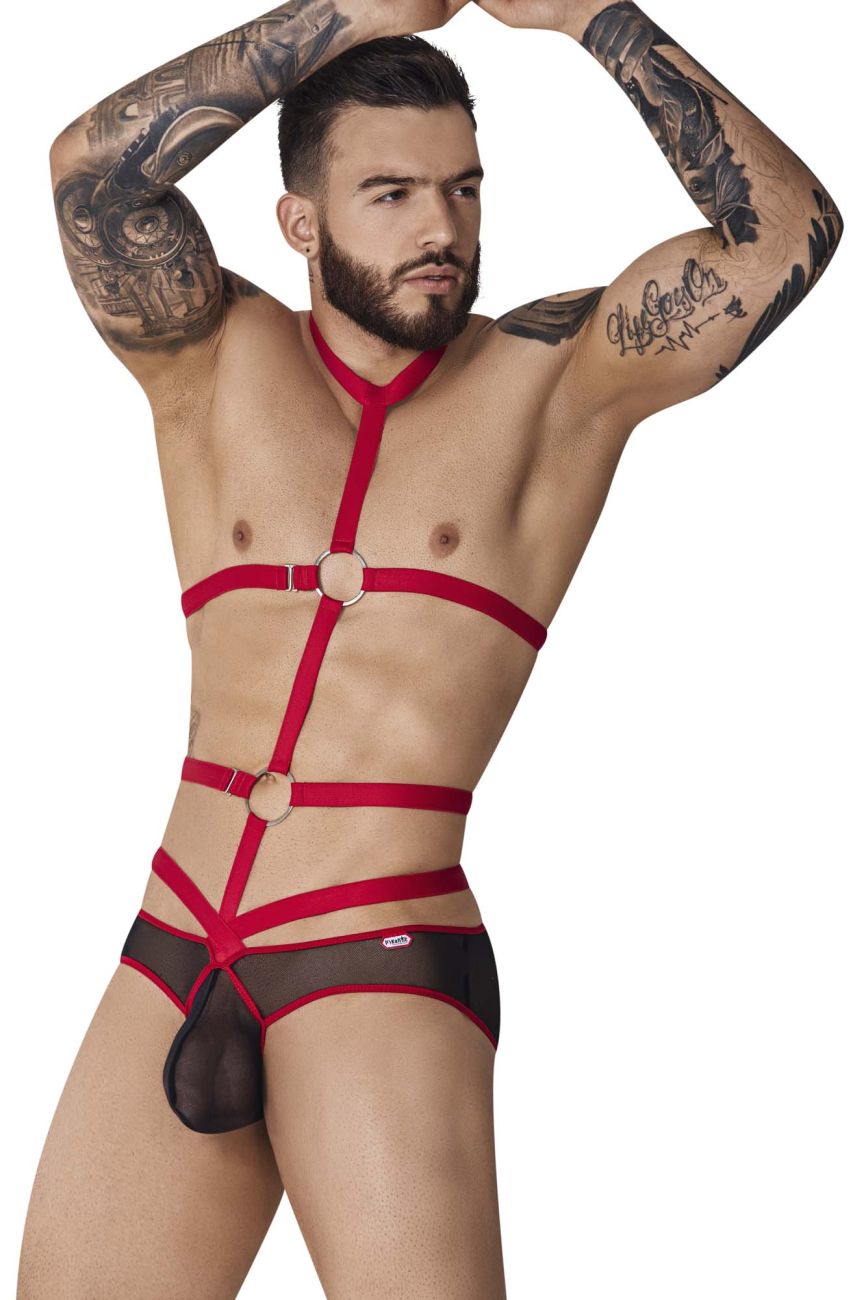 Pikante PIK 1084 Lips Harness Briefs Color Red - DealByEthan.gay loves Pikante