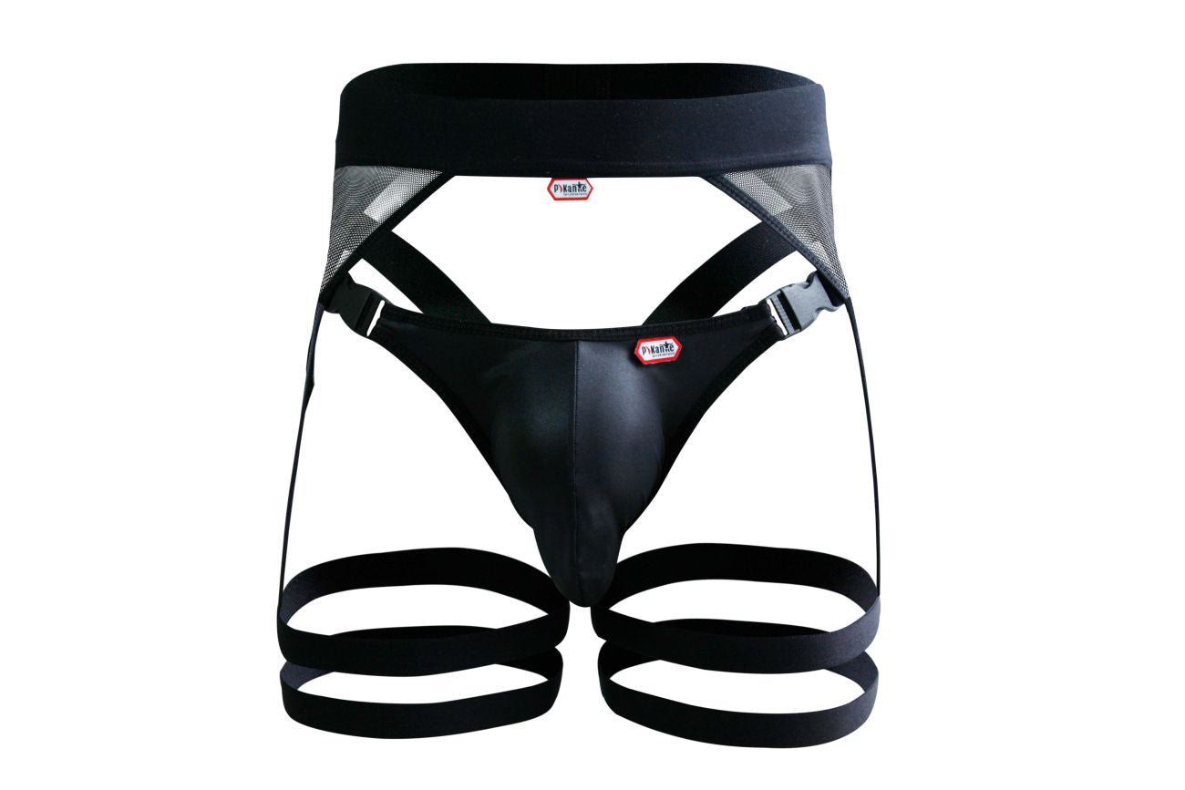 Pikante PIK 1085 Hard Garter Jockstrap Color Black - DealByEthan.gay loves Pikante