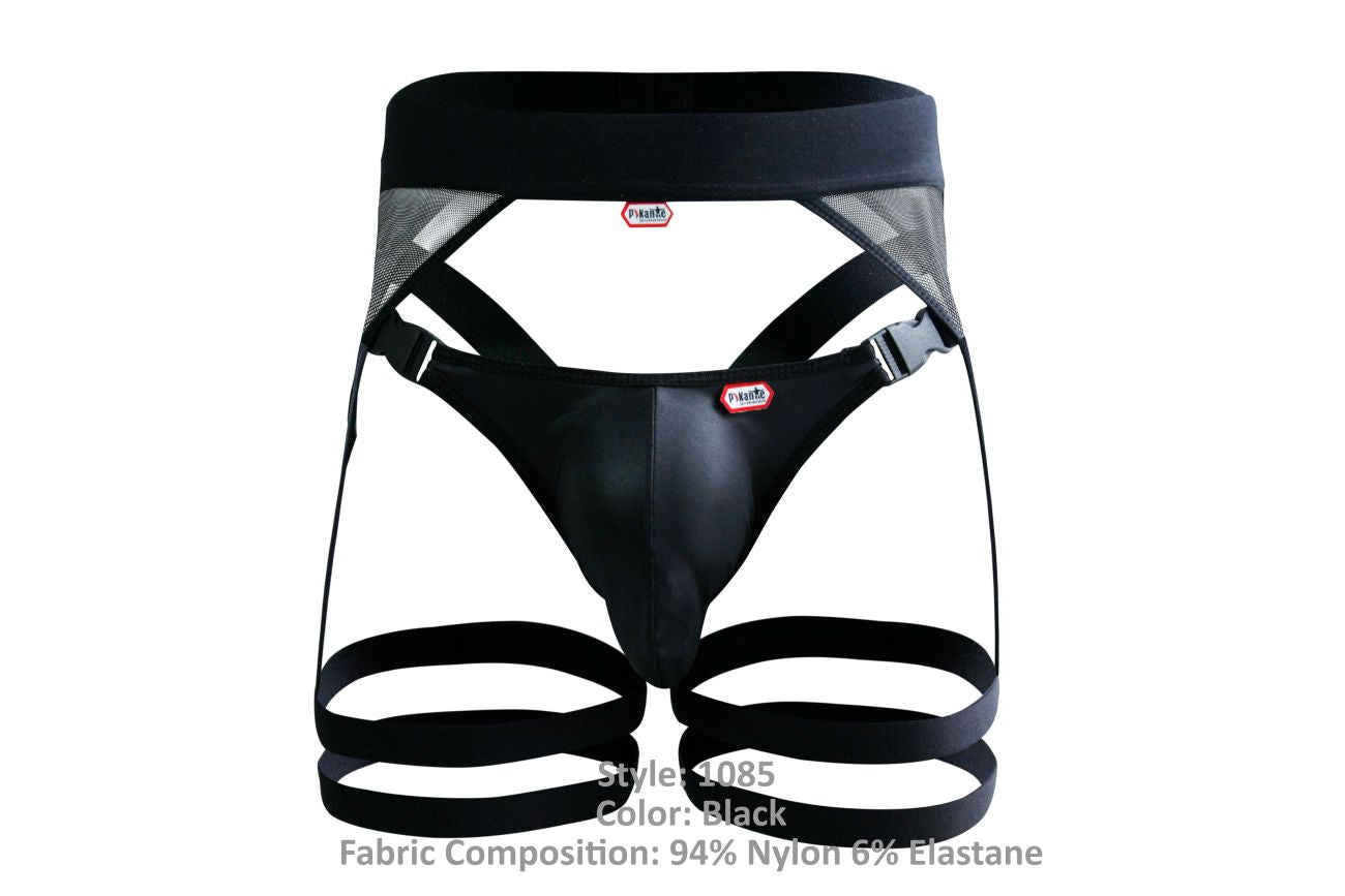 Pikante PIK 1085 Hard Garter Jockstrap Color Black - DealByEthan.gay loves Pikante