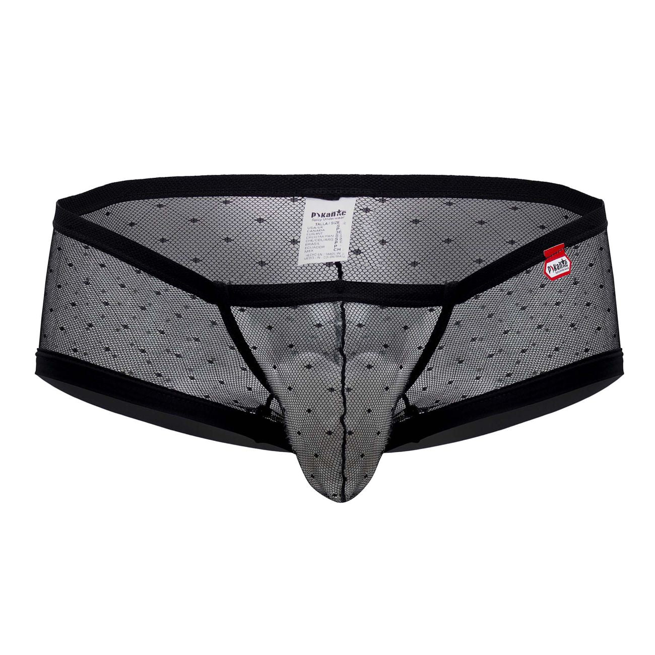 Pikante PIK 1092 Oomph Mesh Trunks Color Black - DealByEthan.gay loves Pikante