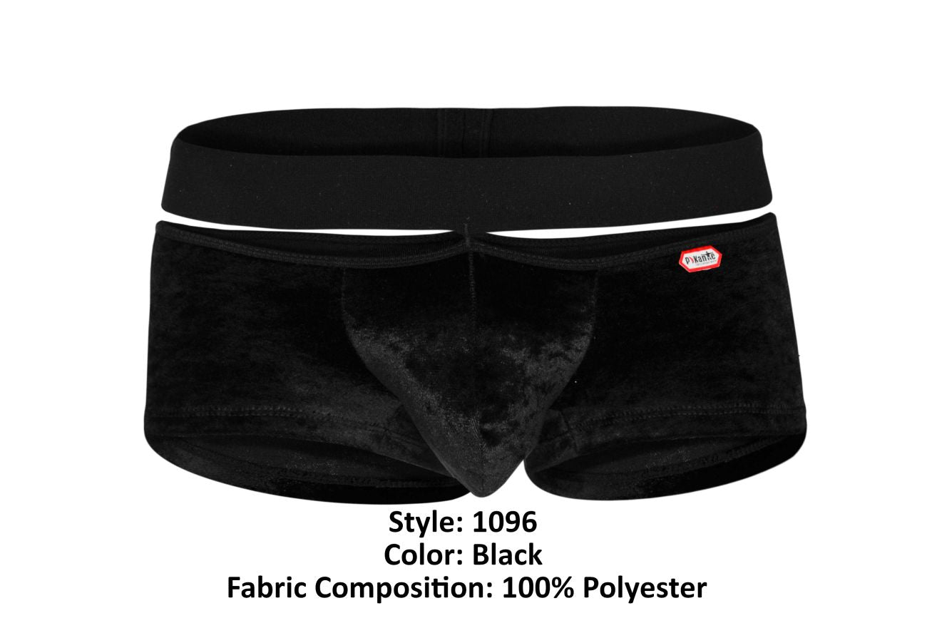 Pikante PIK 1096 Clandestine Velvet Trunks Color Black - DealByEthan.gay loves Pikante