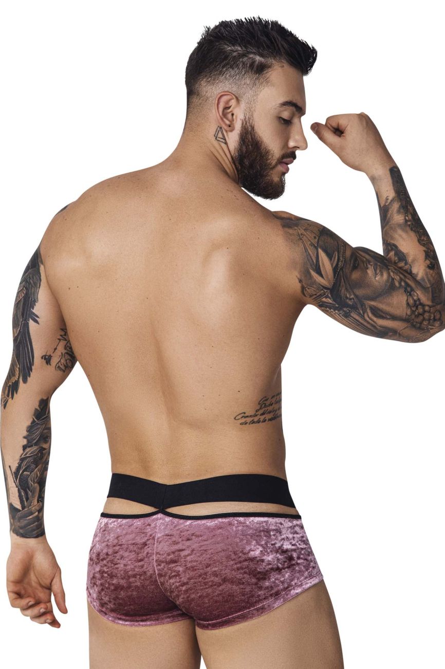 Pikante PIK 1096 Clandestine Velvet Trunks Color Pink - DealByEthan.gay loves Pikante