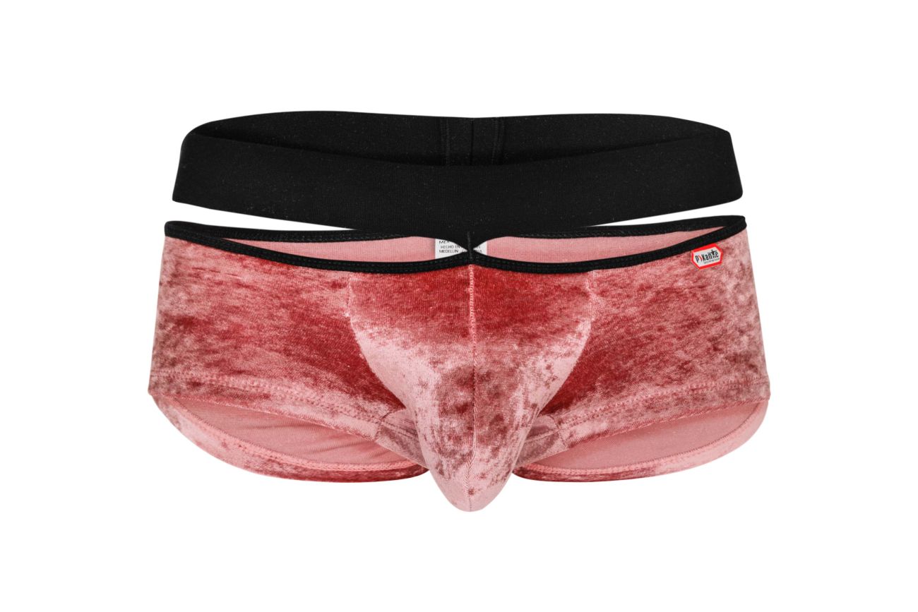 Pikante PIK 1096 Clandestine Velvet Trunks Color Pink - DealByEthan.gay loves Pikante
