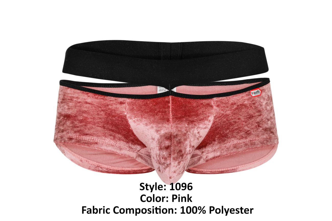 Pikante PIK 1096 Clandestine Velvet Trunks Color Pink - DealByEthan.gay loves Pikante