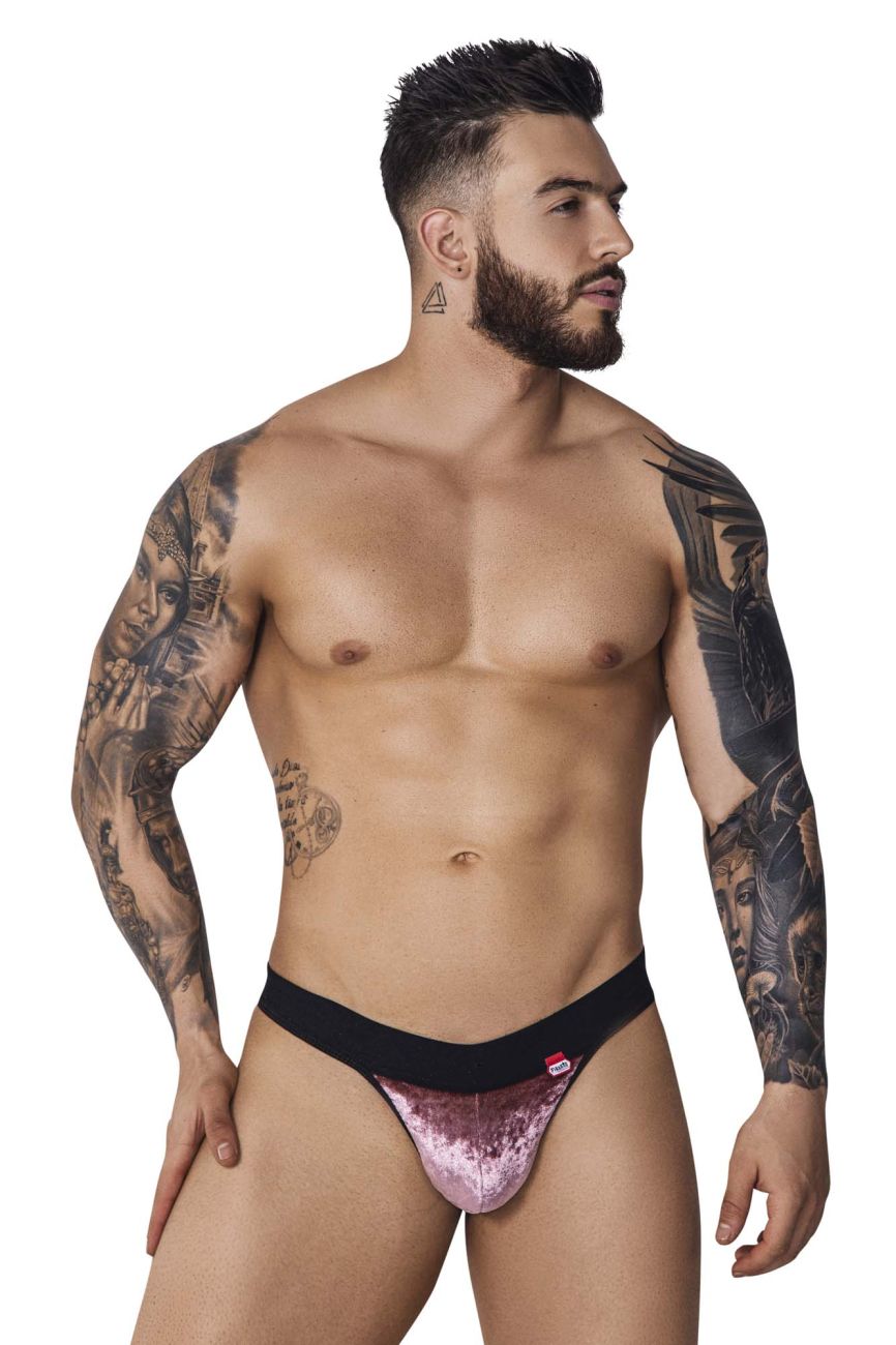 Pikante PIK 1099 Clandestine Velvet Thongs Color Pink - DealByEthan.gay loves Pikante