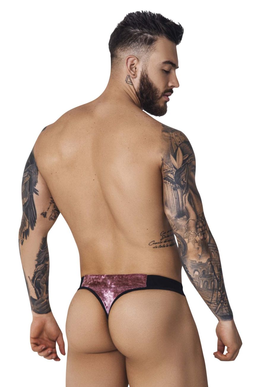 Pikante PIK 1099 Clandestine Velvet Thongs Color Pink - DealByEthan.gay loves Pikante