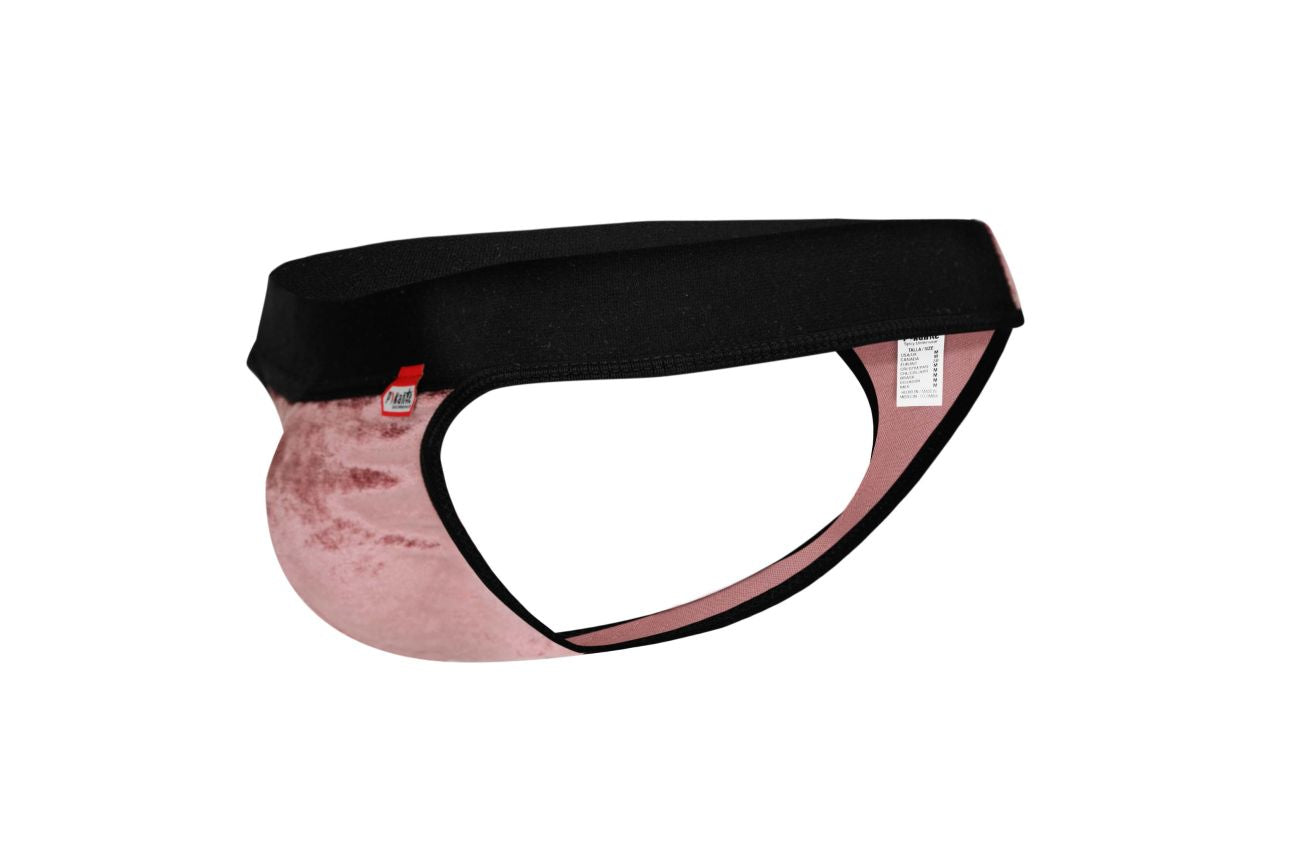 Pikante PIK 1099 Clandestine Velvet Thongs Color Pink - DealByEthan.gay loves Pikante