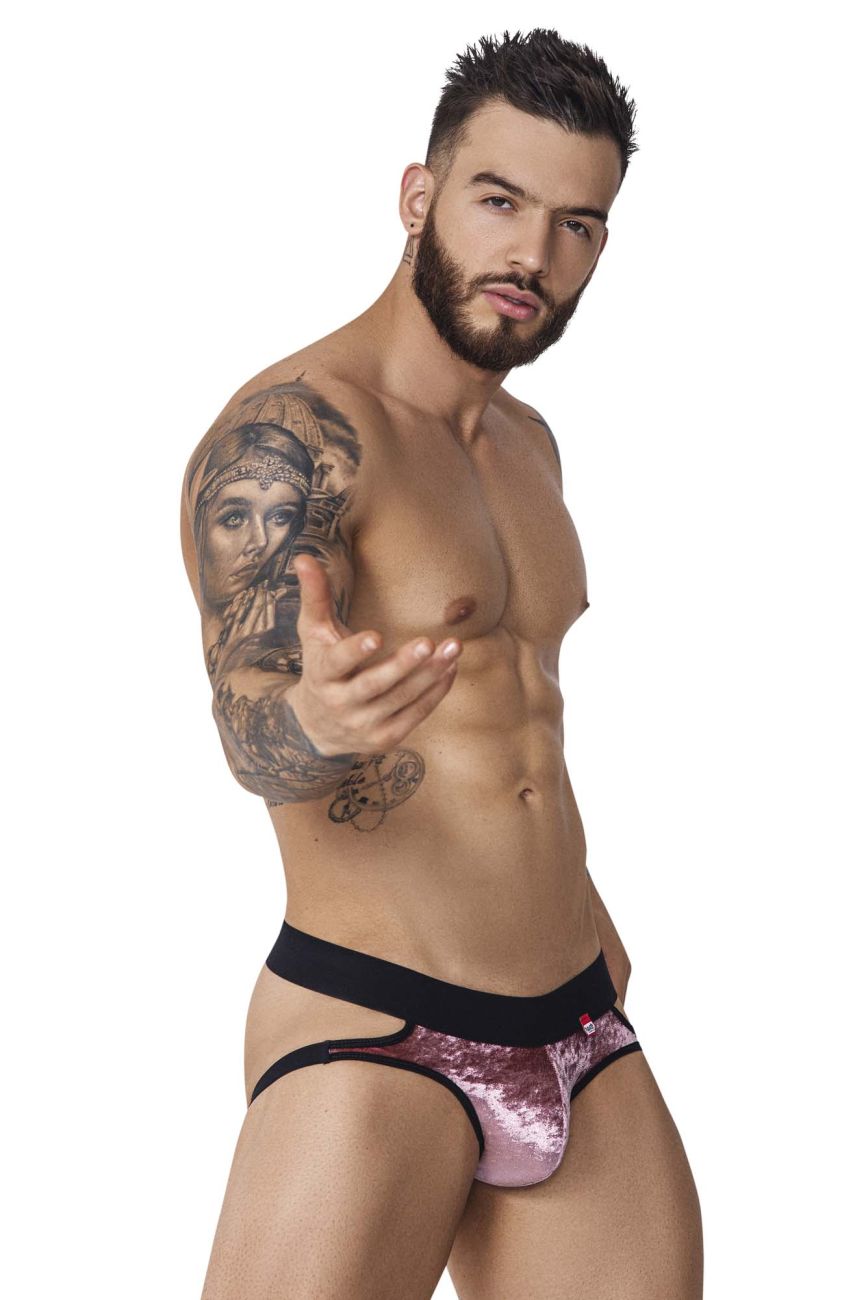 Pikante PIK 1100 Clandestine Velvet Jockstrap Color Pink - DealByEthan.gay loves Pikante