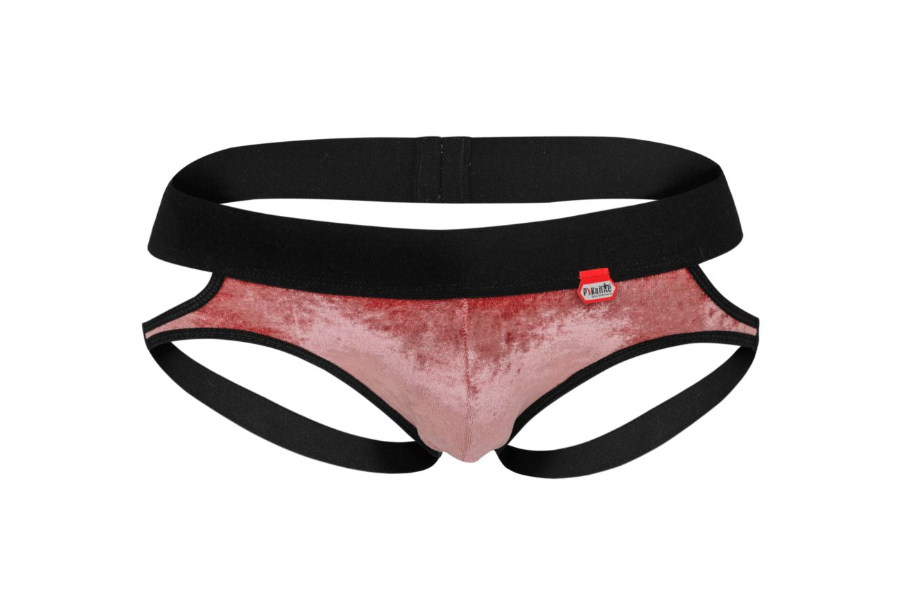 Pikante PIK 1100 Clandestine Velvet Jockstrap Color Pink - DealByEthan.gay loves Pikante