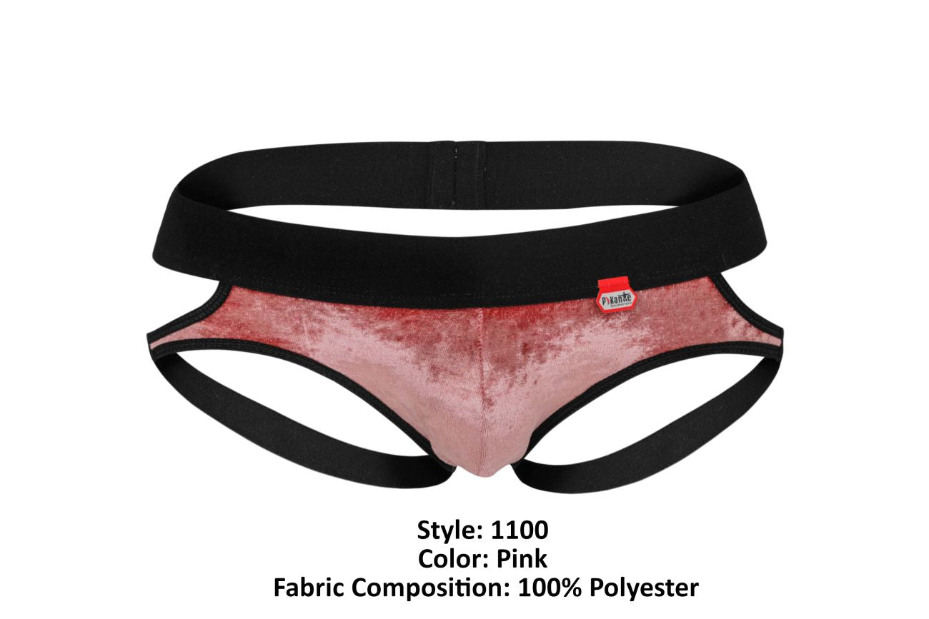 Pikante PIK 1100 Clandestine Velvet Jockstrap Color Pink - DealByEthan.gay loves Pikante