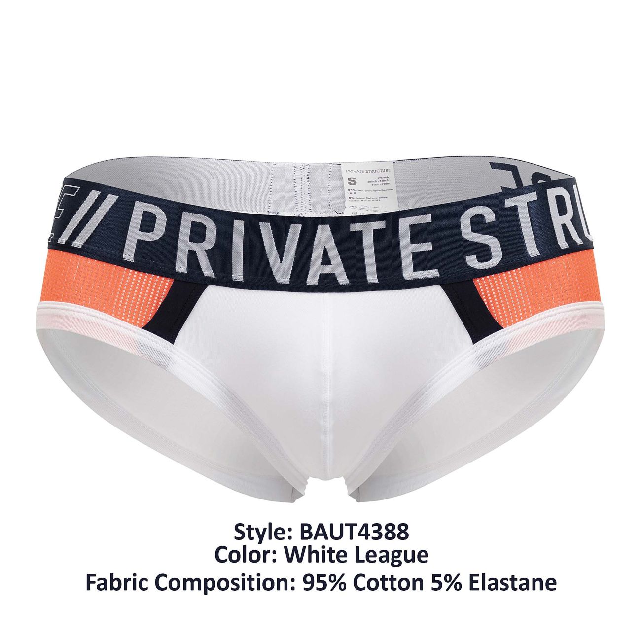 Private Structure BAUT4388 Athlete Mini Briefs Color White League - DealByEthan.gay loves Private Structure
