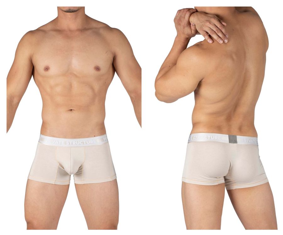 Private Structure PBUT4379 Bamboo Mid Waist Trunks Color Bleached Sand - DealByEthan.gay loves Private Structure