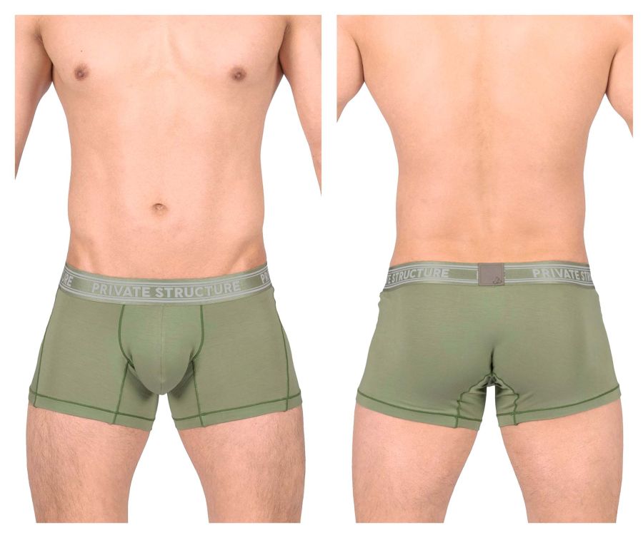 Private Structure PBUT4379 Bamboo Trunks Color Olive - DealByEthan.gay loves Private Structure