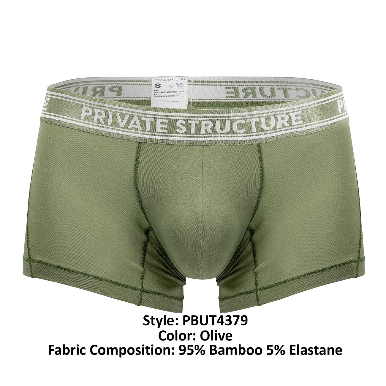 Private Structure PBUT4379 Bamboo Trunks Color Olive - DealByEthan.gay loves Private Structure