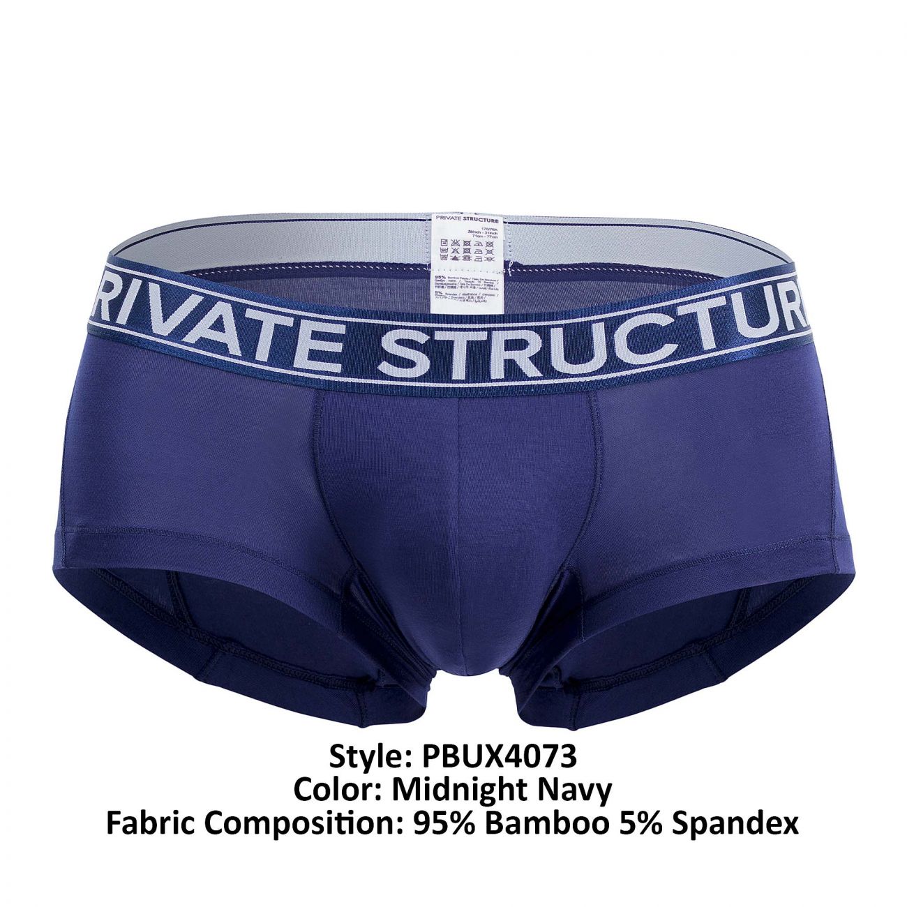 Private Structure PBUX4073 Platinum Bamboo Trunks Color Midnight Navy - DealByEthan.gay loves Private Structure