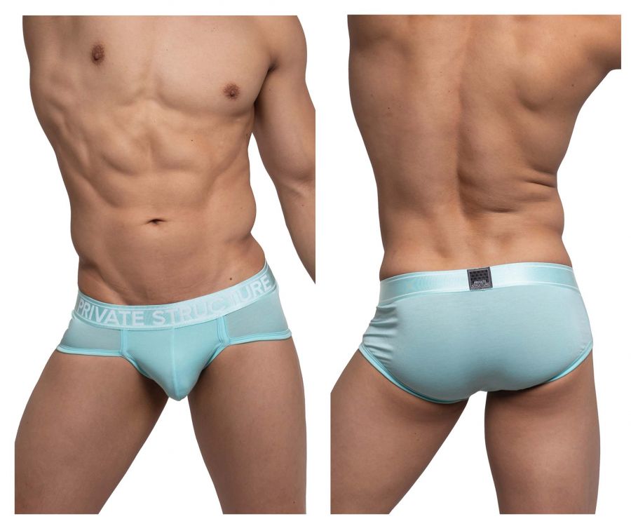 Private Structure PBUZ3748 Platinum Bamboo Contour Briefs Color Lite Cyan - DealByEthan.gay loves Private Structure