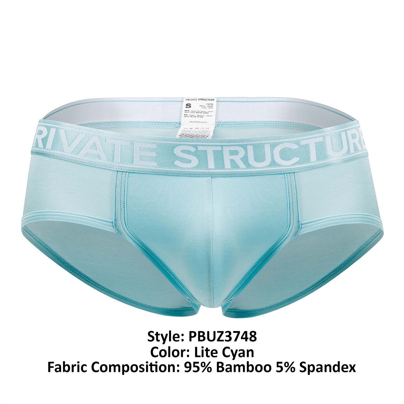 Private Structure PBUZ3748 Platinum Bamboo Contour Briefs Color Lite Cyan - DealByEthan.gay loves Private Structure