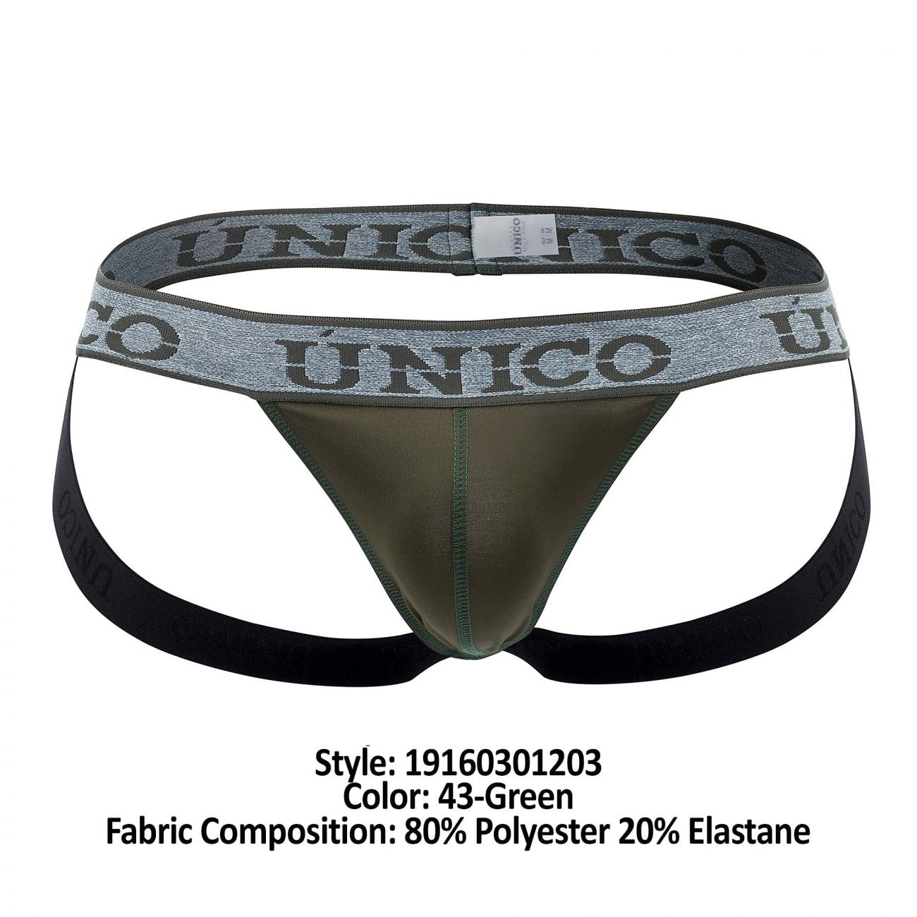 Unico 19160301203 Hilarious Jockstrap Color 43-Green - DealByEthan.gay loves Unico