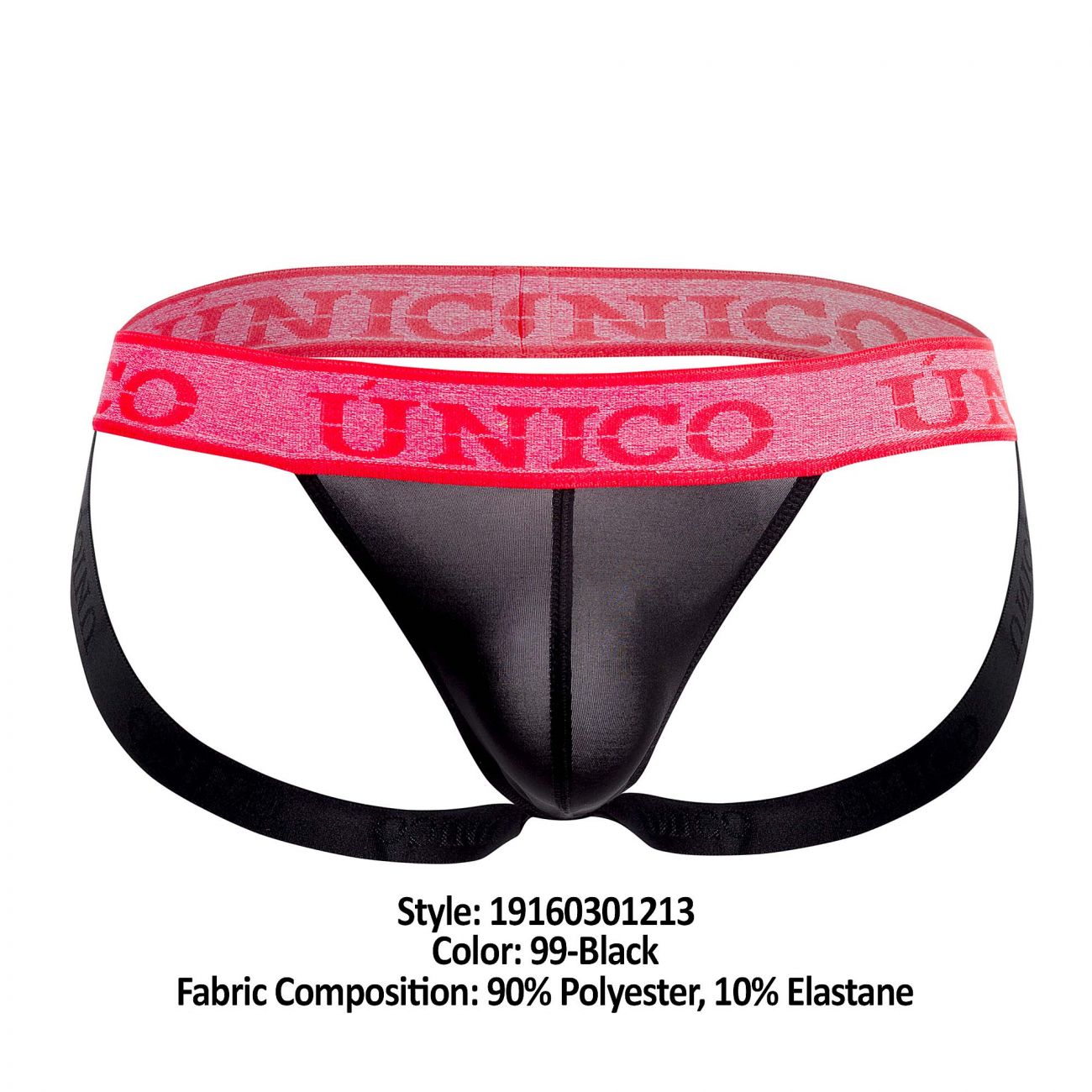 Unico 19160301213 COLORS Poderoso Jockstrap Color 99-Black - DealByEthan.gay loves Unico