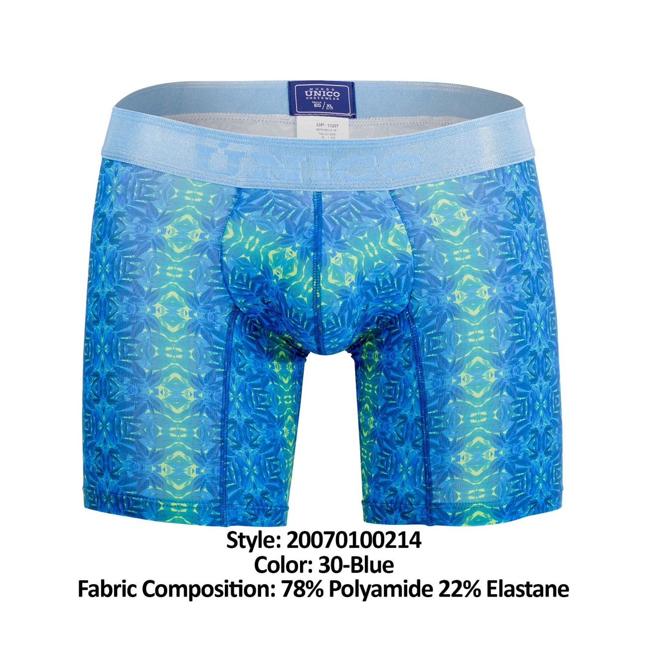 Unico 20070100214 Albar Boxer Briefs Color 30-Blue - DealByEthan.gay loves Unico