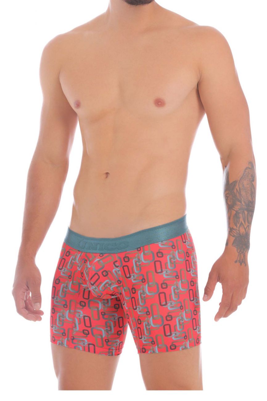 Unico 20070100229 Scheme Boxer Briefs Color 63-Red - DealByEthan.gay loves Unico