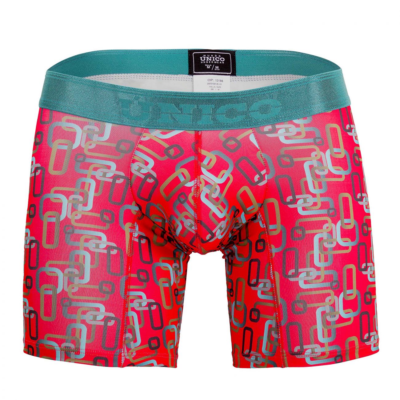 Unico 20070100229 Scheme Boxer Briefs Color 63-Red - DealByEthan.gay loves Unico