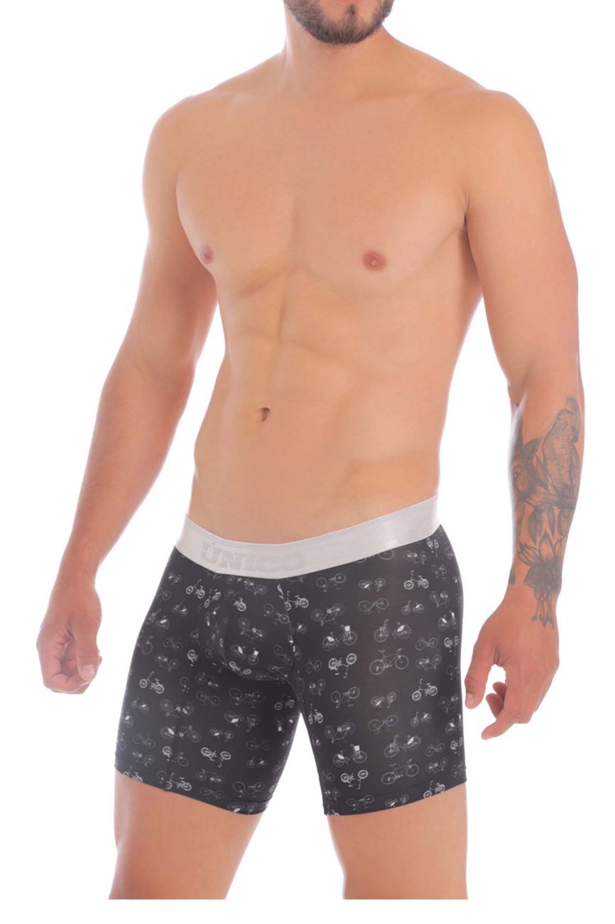Unico 20070100232 Velocipede Boxer Briefs Color 90-Black - DealByEthan.gay loves Unico